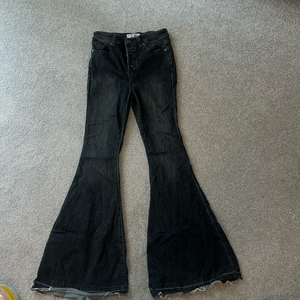 We the Free Black Bell Bottom Jeans